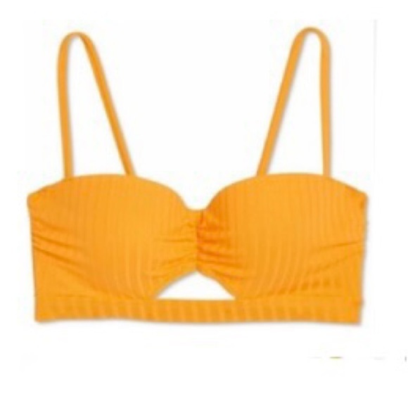 NWOT Shade & Shore Light Lift Keyhole Bikini Bra & Bottom Yellow 34C/M - Picture 6 of 11